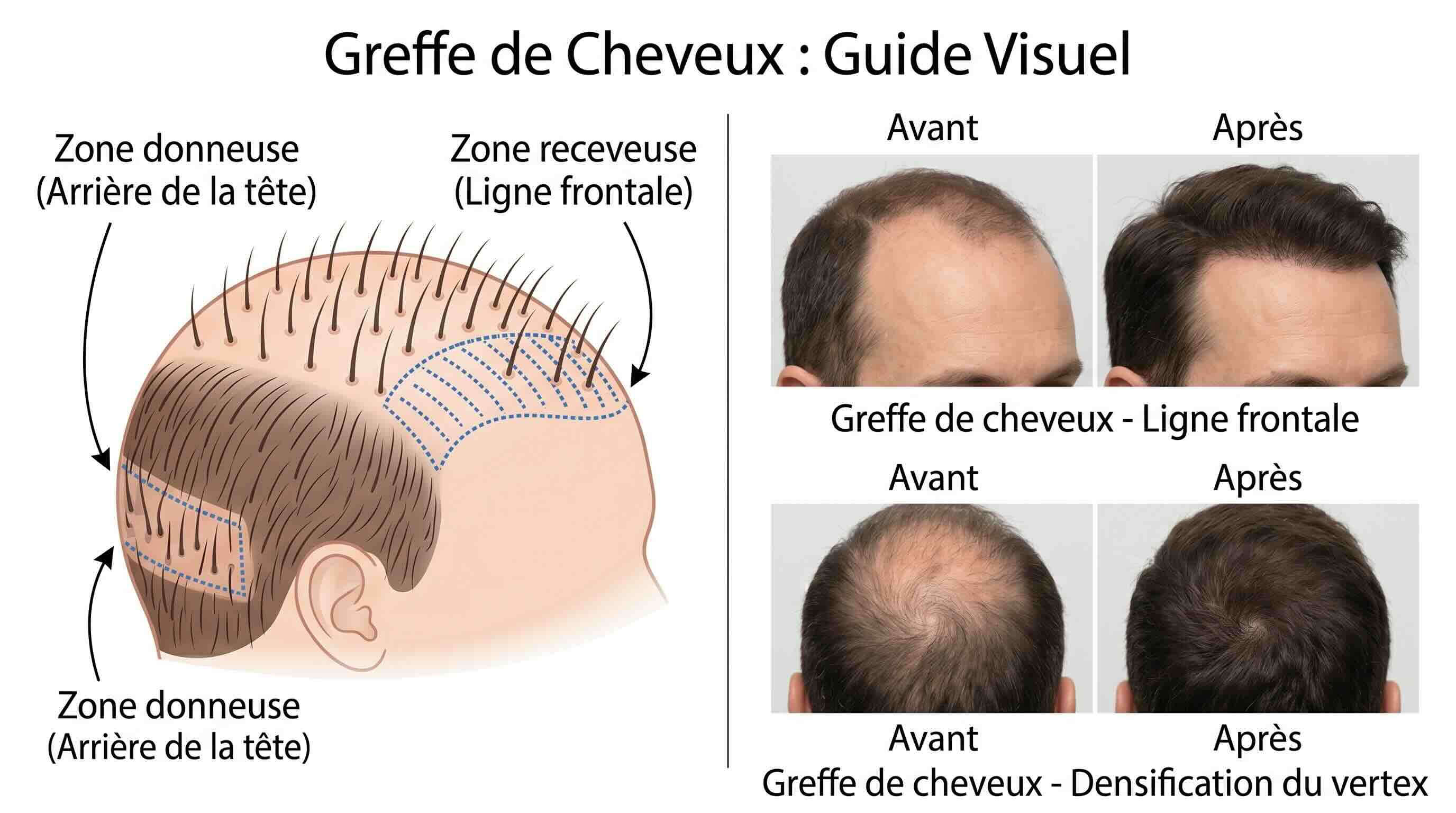 Guide visuel greffe FUE