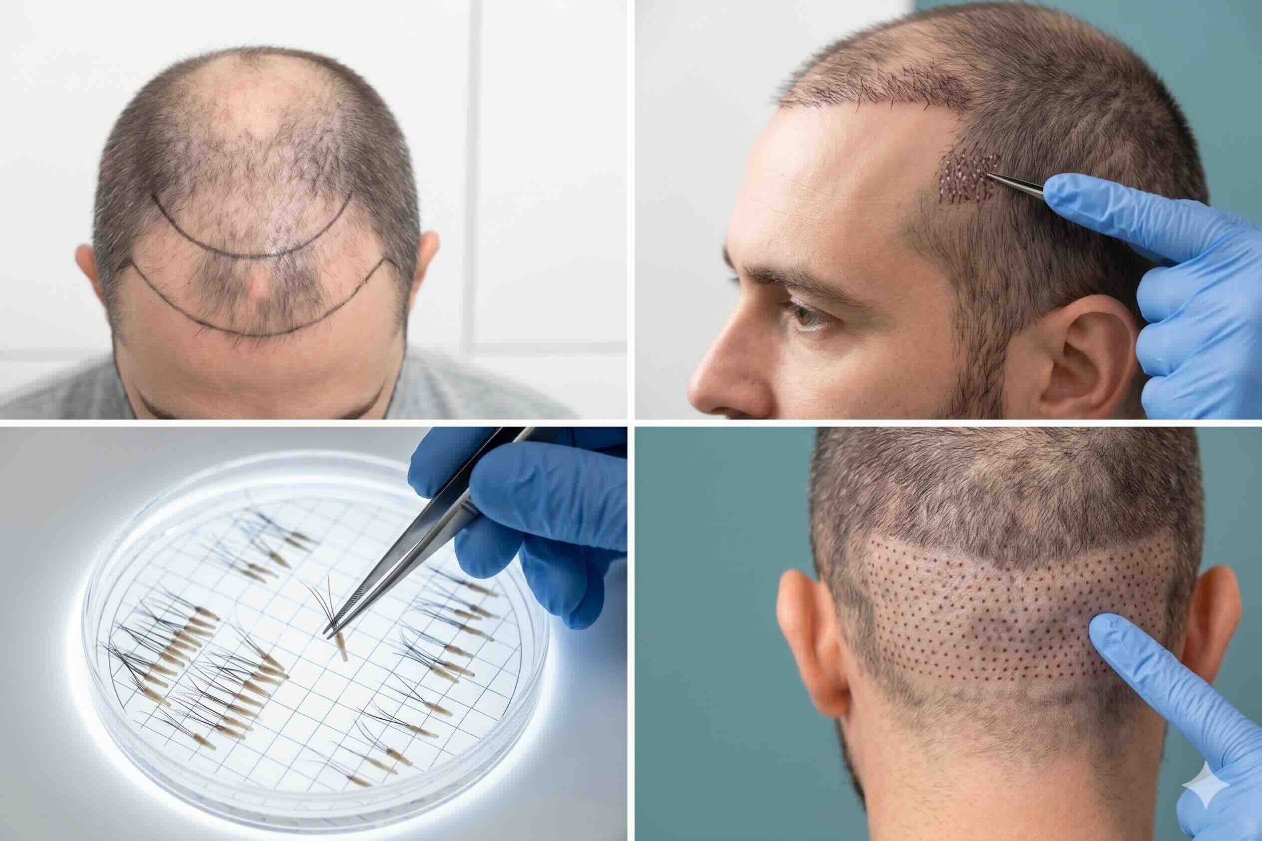Processus greffe FUE étapes
