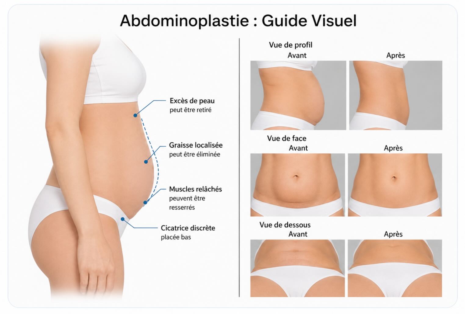 Abdominoplastie — guide visuel